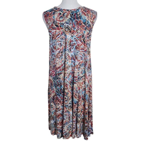 Cynthia Rowley Red and Blue Paisley Mini Shift Dress Size Medium Paisley Dress - Picture 2 of 10